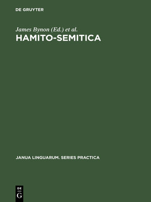 cover image of Hamito-Semitica